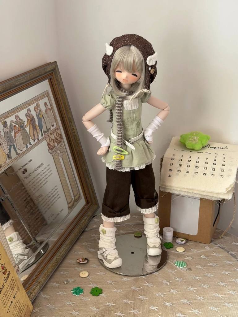 「受注」꒰四つ葉風旅꒱「1/4ドール服 MDD, KUMAKO/OFF」