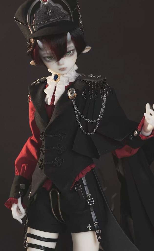 「受注」꒰紅と黒꒱「1/4ドール服 MSD, SDM /OFF」