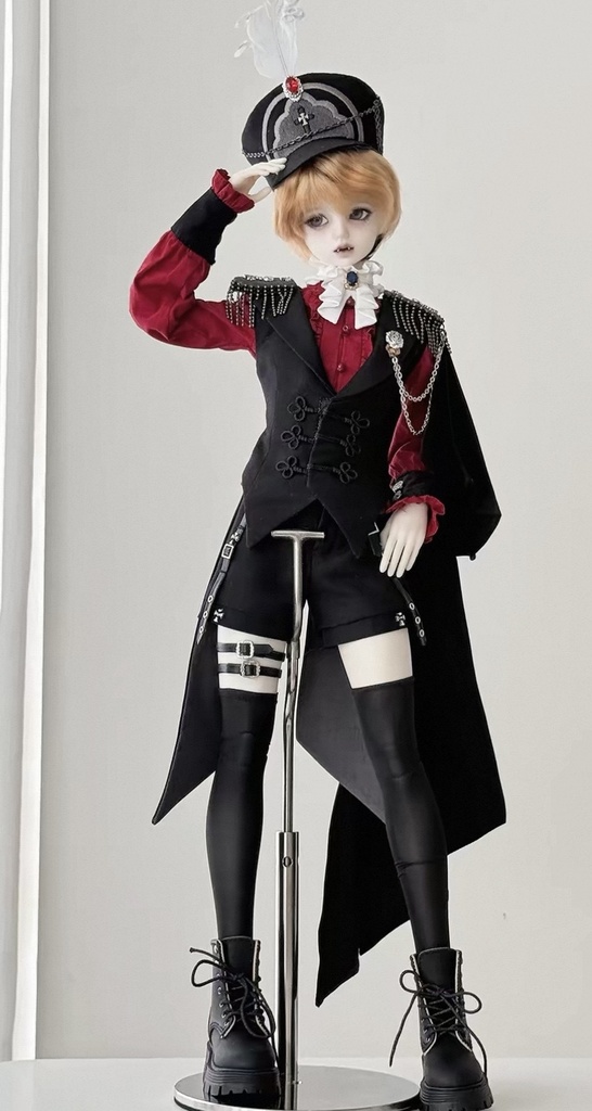 「受注」꒰紅と黒꒱「1/4ドール服 MSD, SDM /OFF」