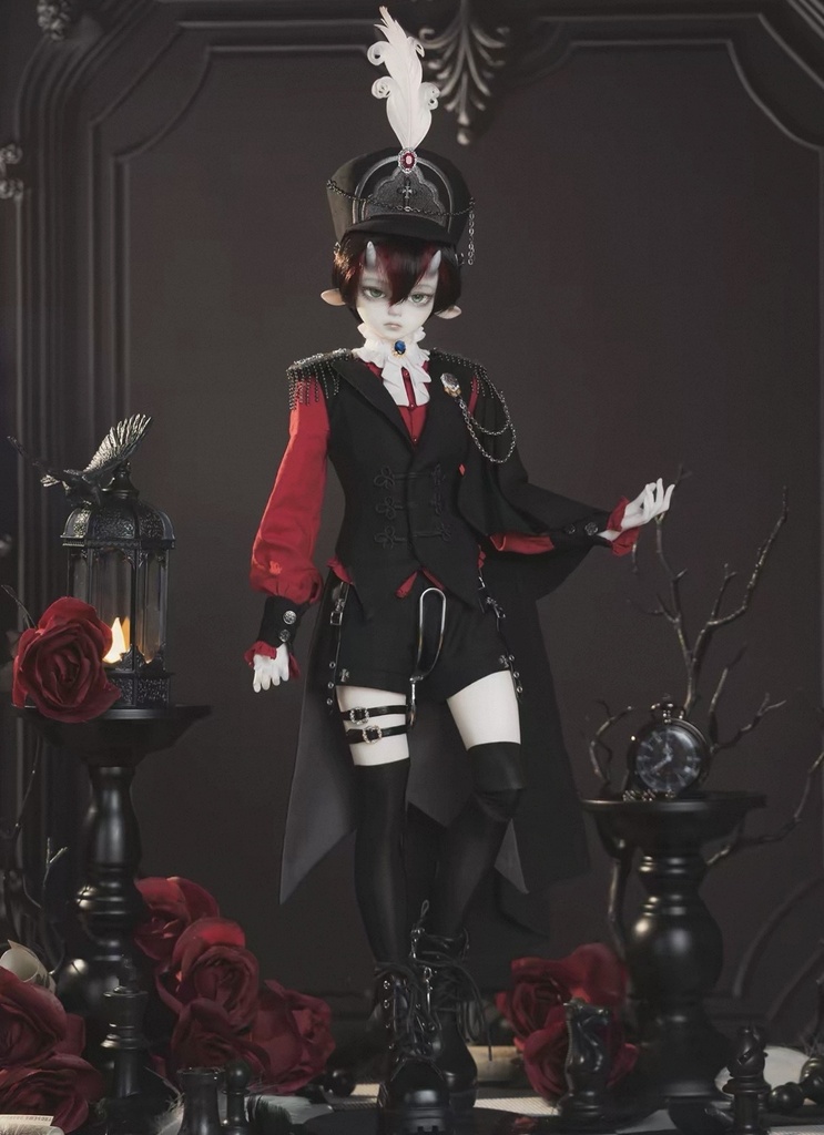 「受注」꒰紅と黒꒱「1/4ドール服 MSD, SDM /OFF」