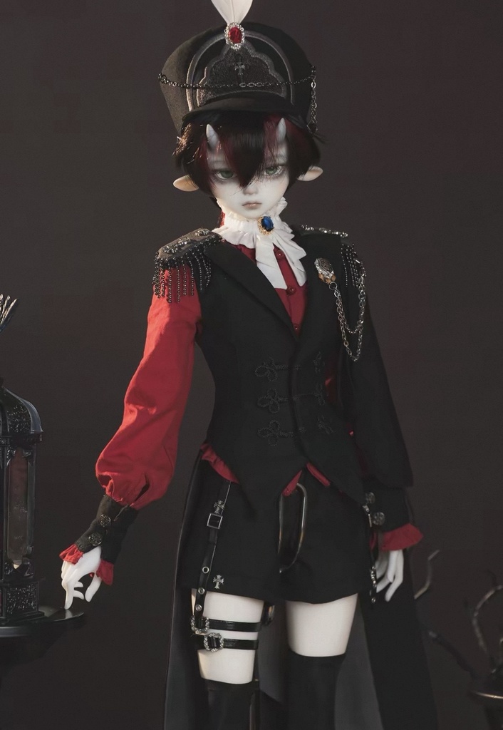 「受注」꒰紅と黒꒱「1/4ドール服 MSD, SDM /OFF」
