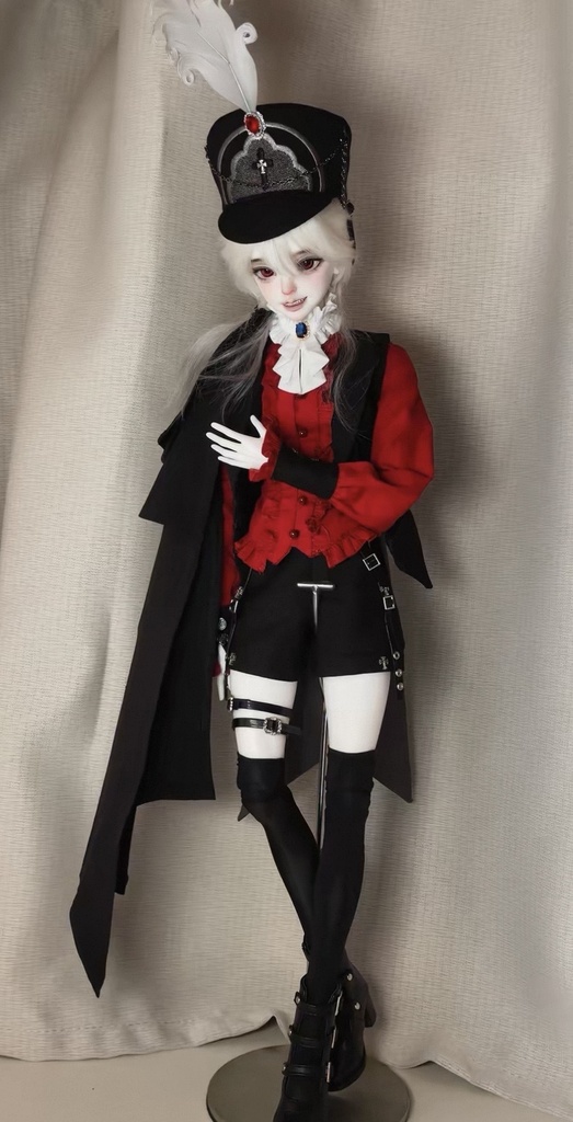 「受注」꒰紅と黒꒱「1/4ドール服 MSD, SDM /OFF」