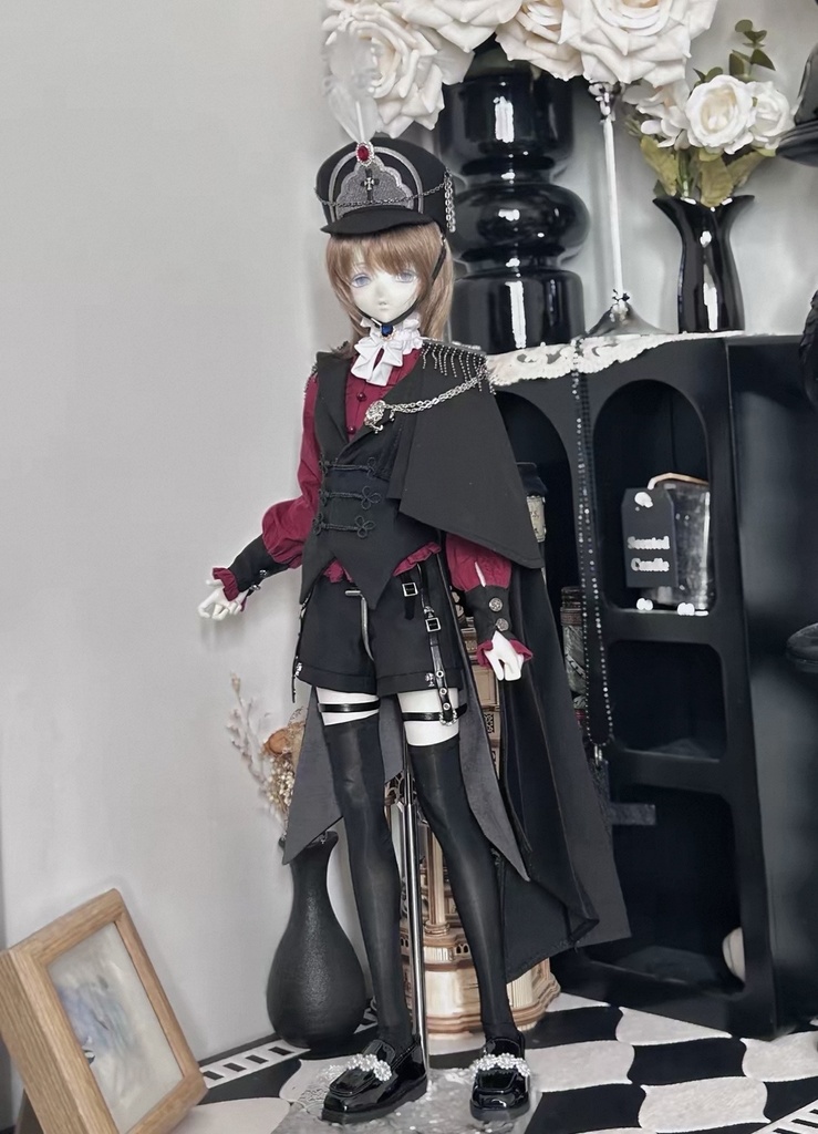 「受注」꒰紅と黒꒱「1/4ドール服 MSD, SDM /OFF」