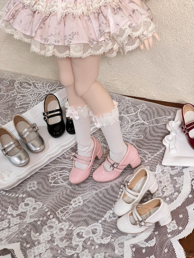 「限定受注」꒰双心結び꒱「1/4 ドール靴 MDD, KUMAKO/OF」