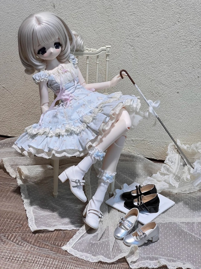 「限定受注」꒰双心結び꒱「1/4 ドール靴 MDD, KUMAKO/OF」