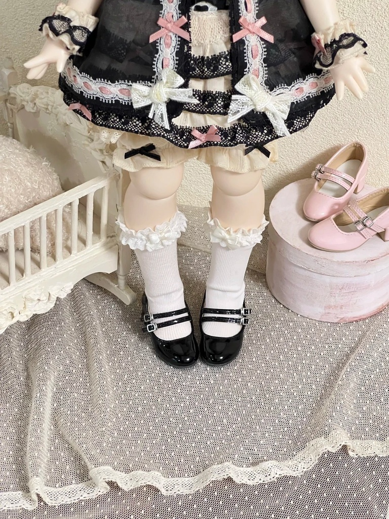 「限定受注」꒰双心結び꒱「1/4 ドール靴 MDD, KUMAKO/OF」