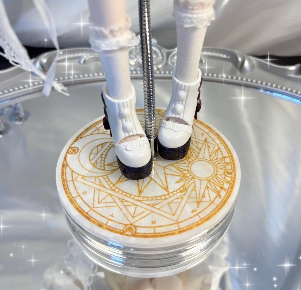 「受注」꒰魔法陣ベース꒱「回転式 1/4・1/6・1/8ドール用スタンド」