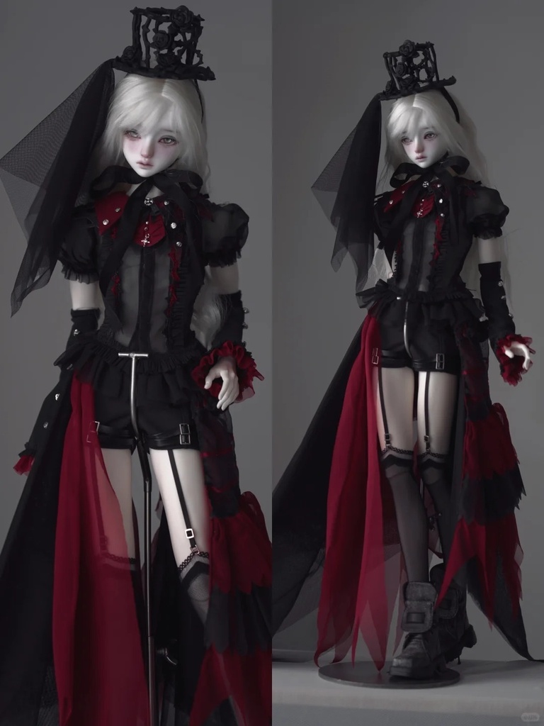 「受注」꒰羽縛りの薔薇 ꒱「1/4ドール服 MDD, SDM, MSD/OF」