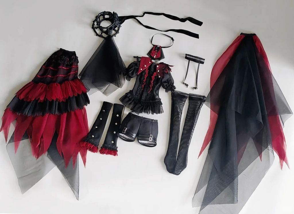 「受注」꒰羽縛りの薔薇 ꒱「1/4ドール服 MDD, SDM, MSD/OF」