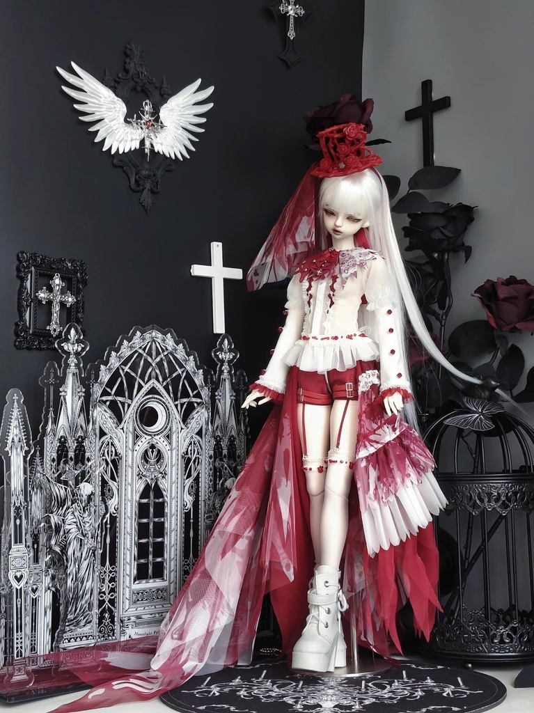 「受注」꒰羽縛りの薔薇 ꒱「1/4ドール服 MDD, SDM, MSD/OF」