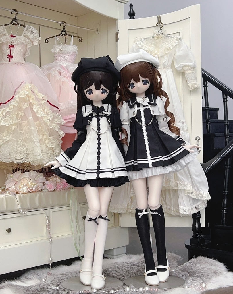 「受注」꒰少女クロス꒱「1/4ドール服 MDD,KUMAKO/OF」