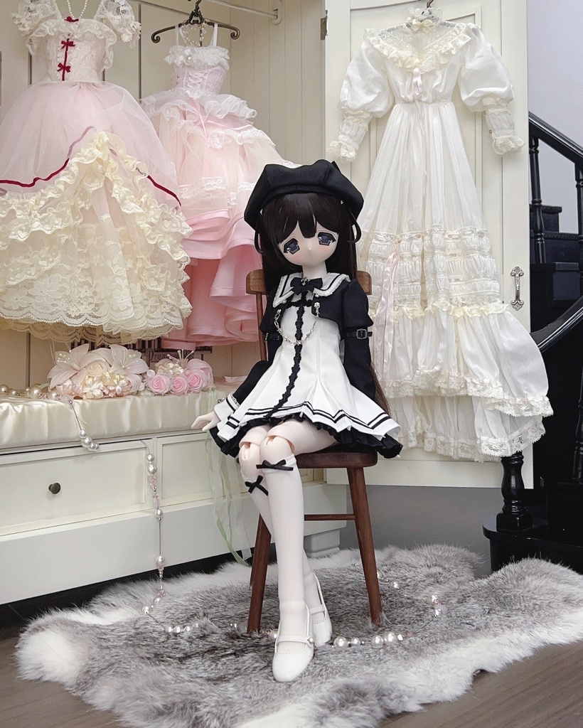 「受注」꒰少女クロス꒱「1/4ドール服 MDD,KUMAKO/OF」