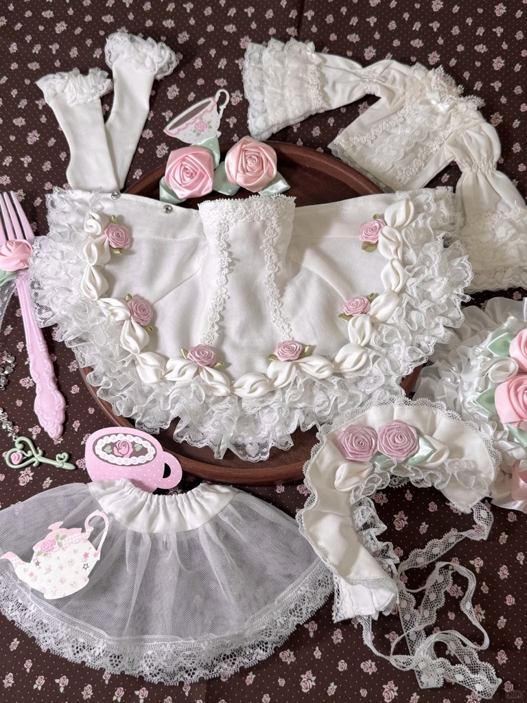 「受注」꒰ローズクリームケーキ꒱「1/4・1/6ドール服 MDD,Azone,OB24/OF」