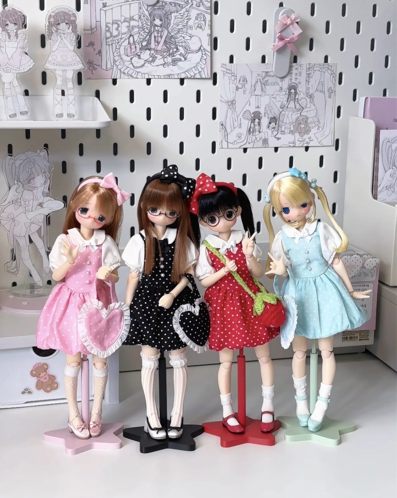 「通販」꒰夏色水玉꒱「1/6ドール服 Azone,OB24/OF」