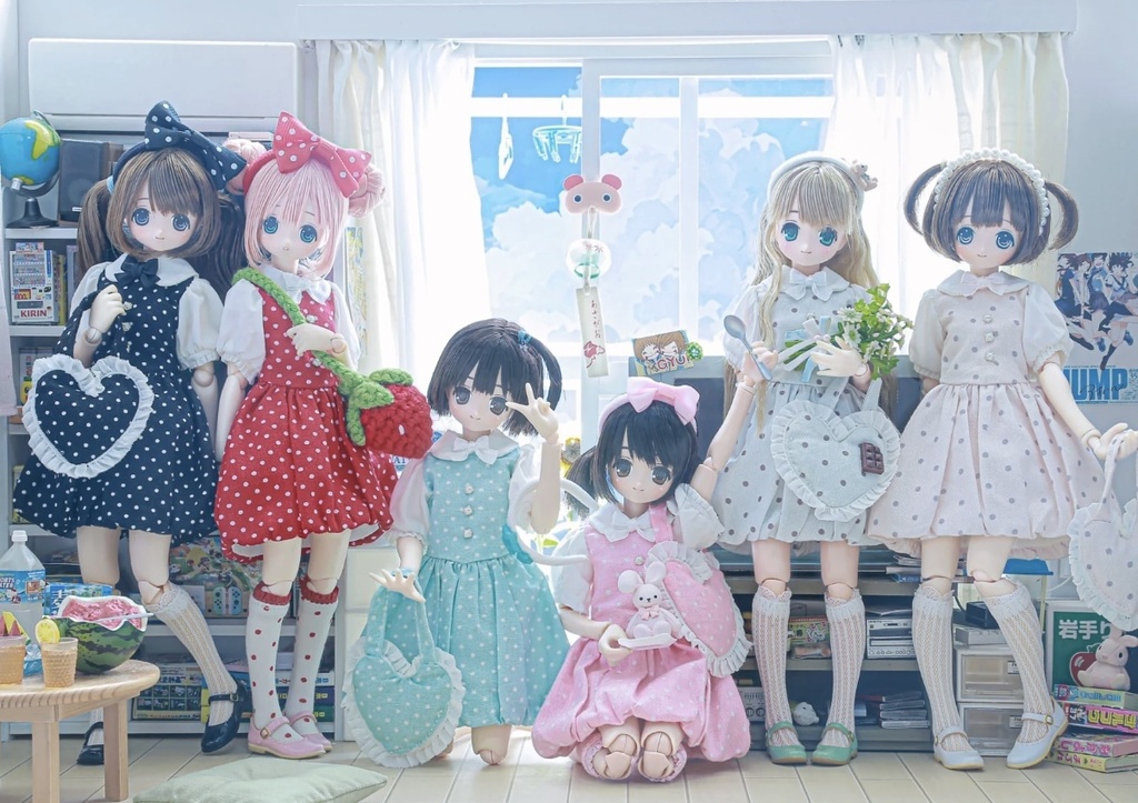 「通販」꒰夏色水玉꒱「1/6ドール服 Azone,OB24/OF」