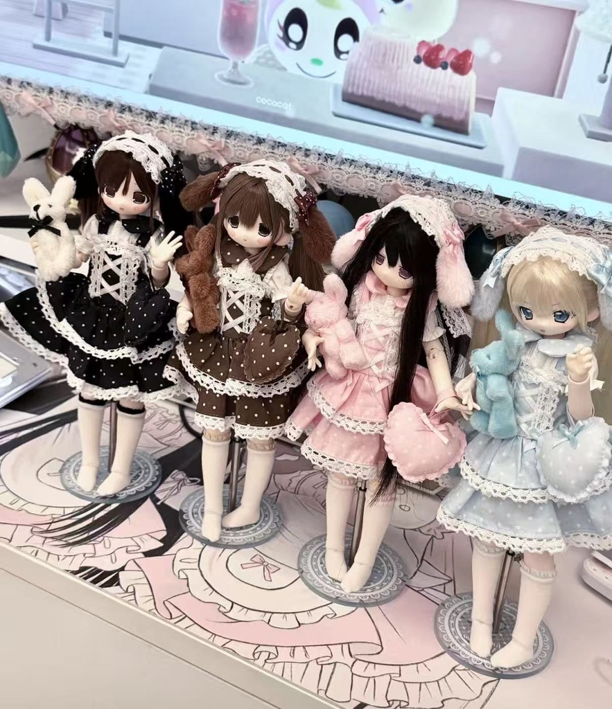 「受注」꒰水玉うさぎ꒱「1/6ドール服 Azone,OB24/OF」