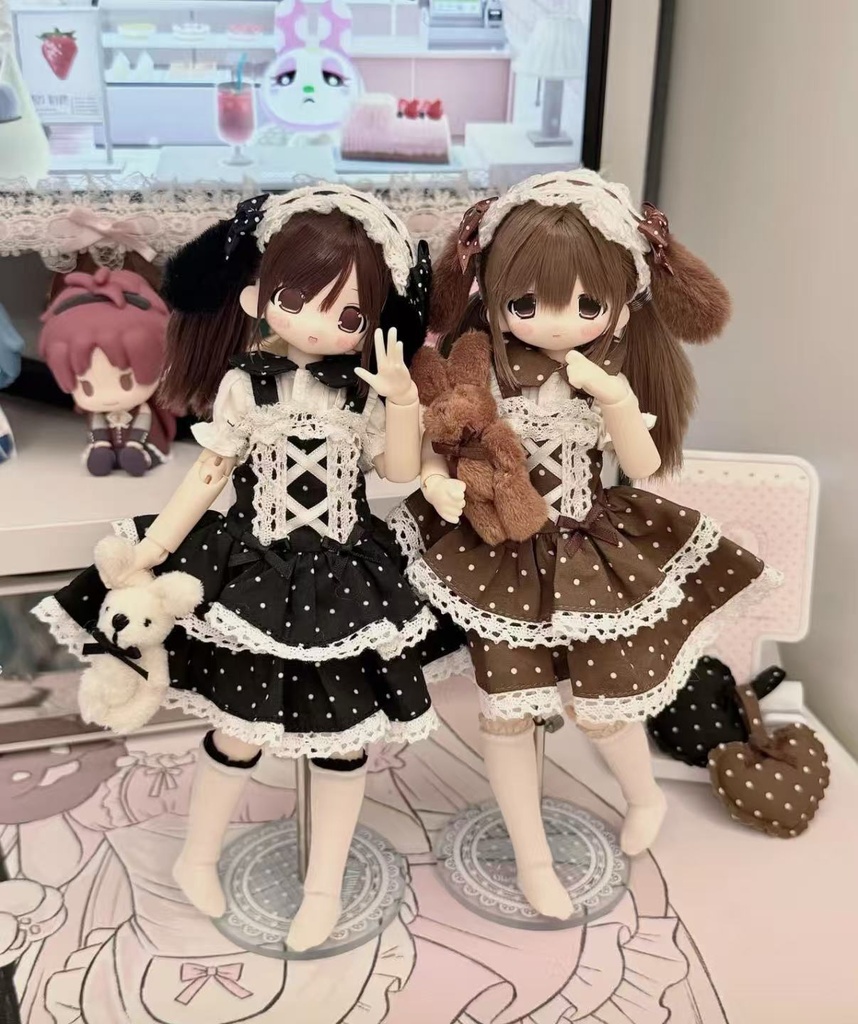 「受注」꒰水玉うさぎ꒱「1/6ドール服 Azone,OB24/OF」