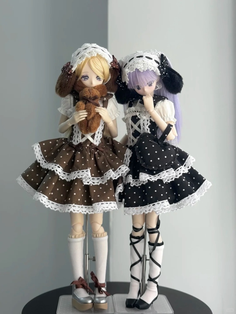 「受注」꒰水玉うさぎ꒱「1/6ドール服 Azone,OB24/OF」