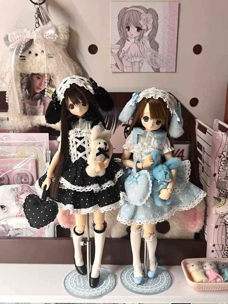 「受注」꒰水玉うさぎ꒱「1/6ドール服 Azone,OB24/OF」