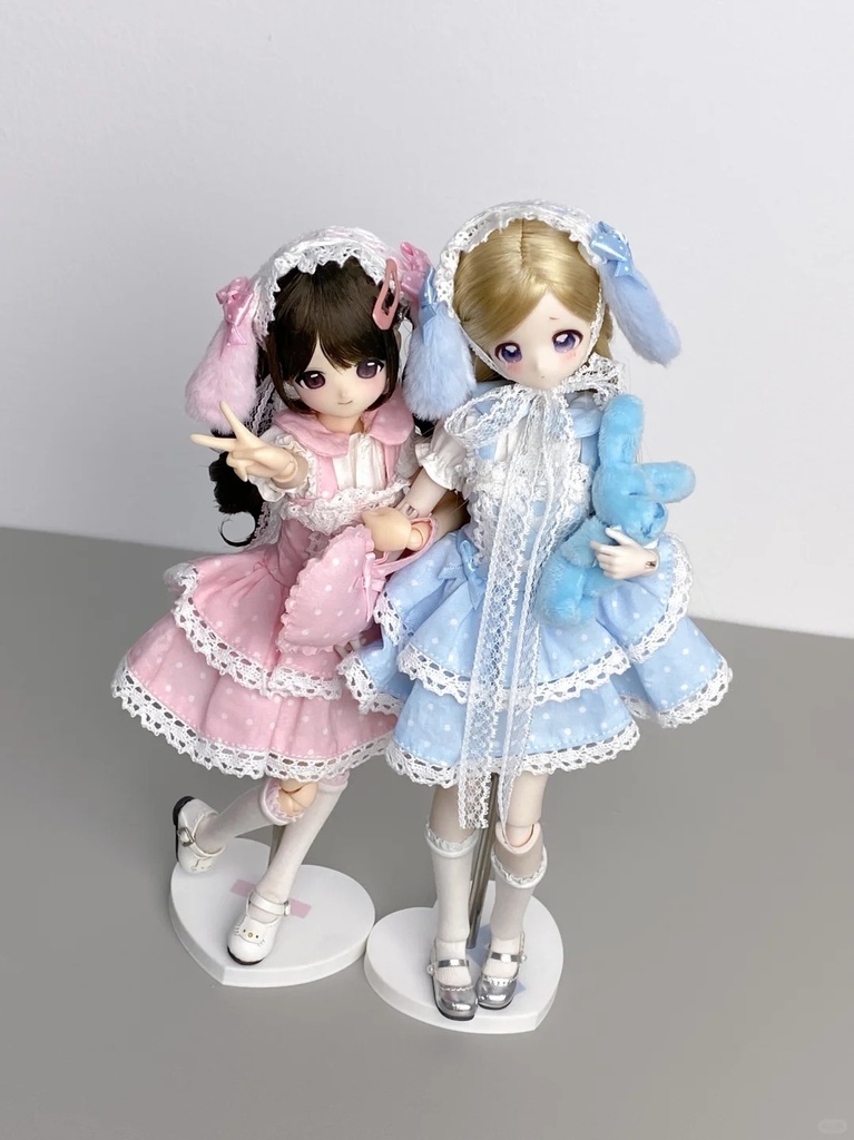 「受注」꒰水玉うさぎ꒱「1/6ドール服 Azone,OB24/OF」