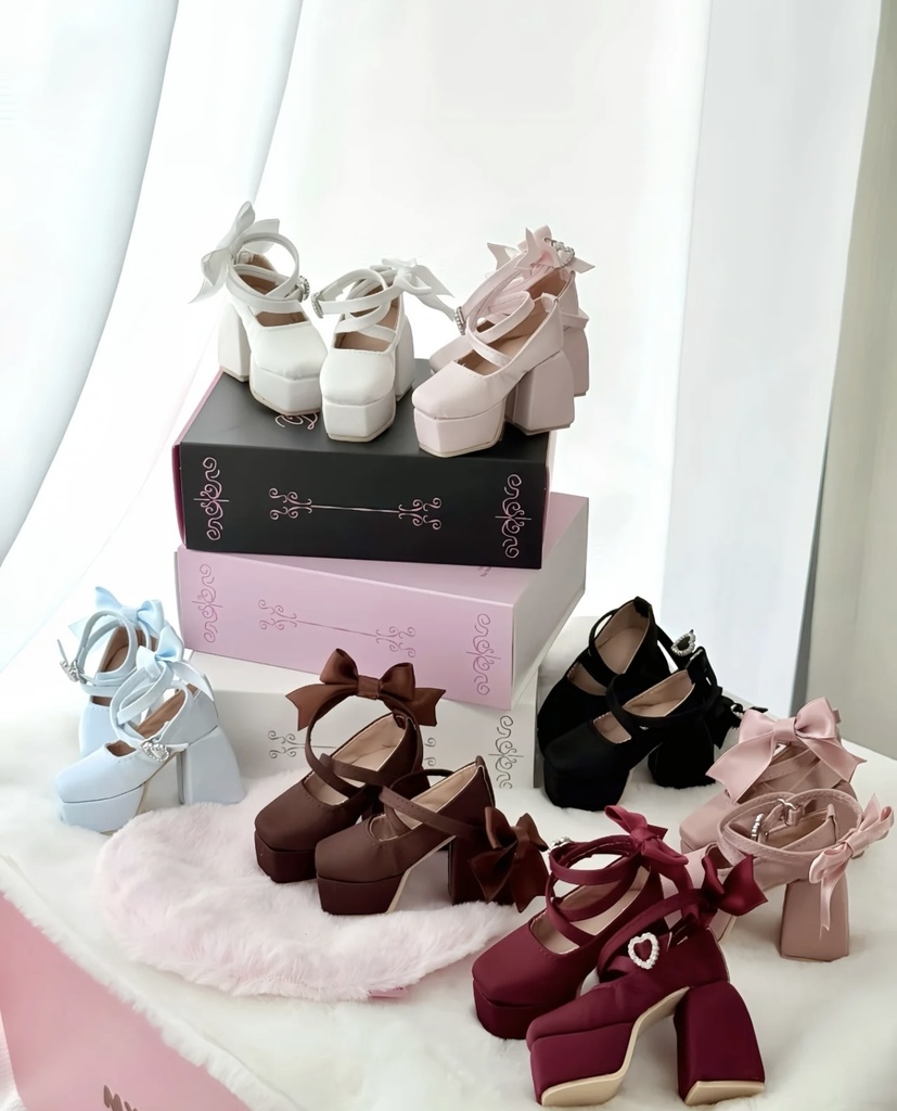 「受注」꒰ベルベットリボン꒱「1/4・1/6 ドール靴 MDD, KUMAKO/OF」