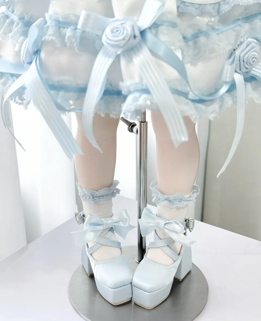 「受注」꒰ベルベットリボン꒱「1/4・1/6 ドール靴 MDD, KUMAKO/OF」