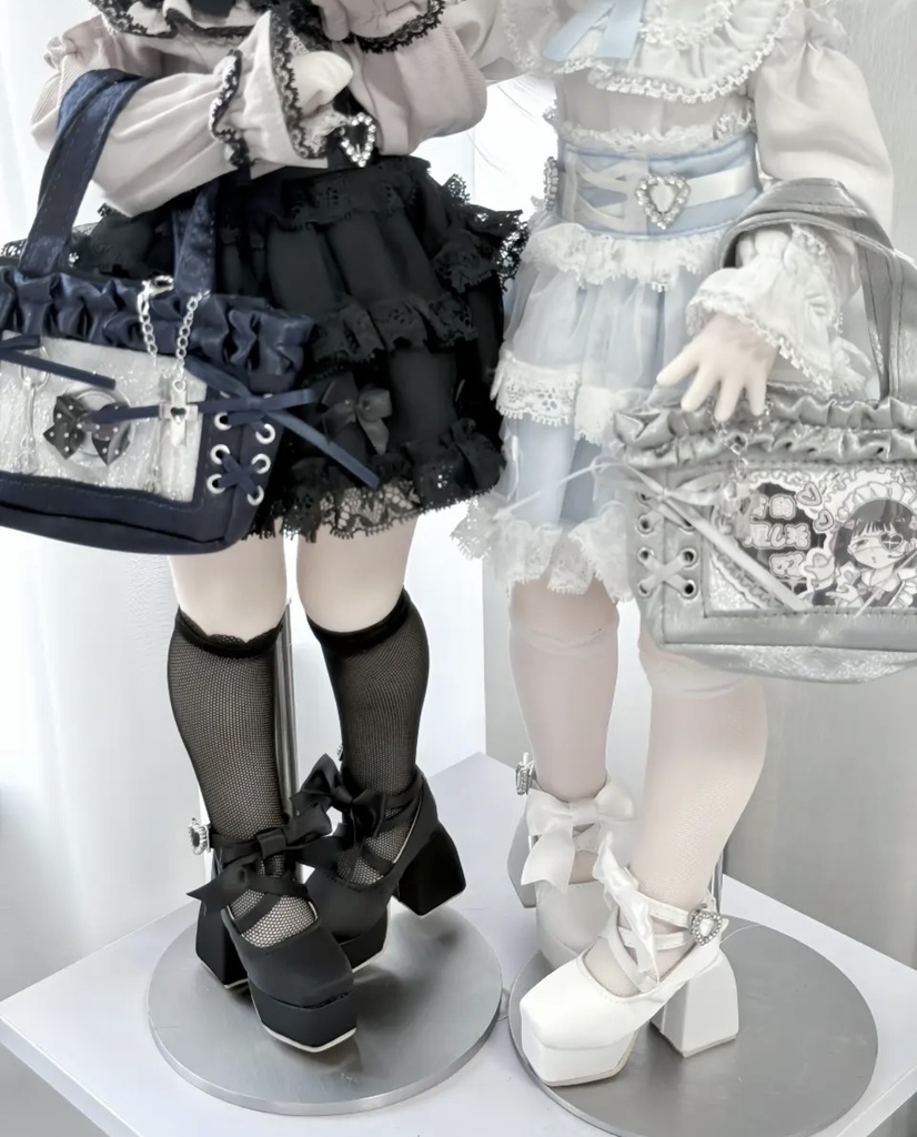 「受注」꒰ベルベットリボン꒱「1/4・1/6 ドール靴 MDD, KUMAKO/OF」