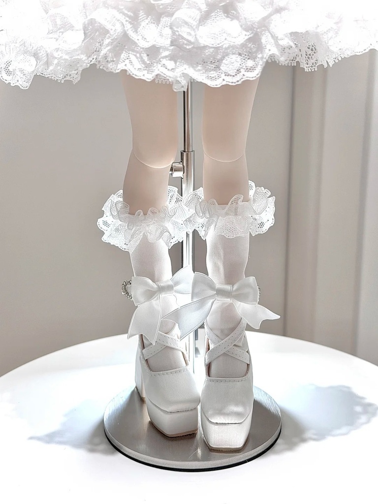 「受注」꒰ベルベットリボン꒱「1/4・1/6 ドール靴 MDD, KUMAKO/OF」