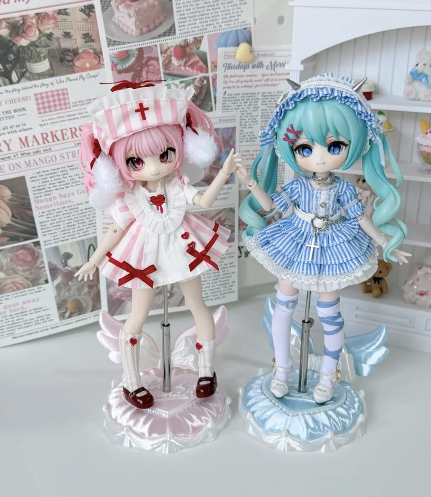 「受注」꒰天使の翼꒱「1/4・1/6・1/8ドール用スタンド」