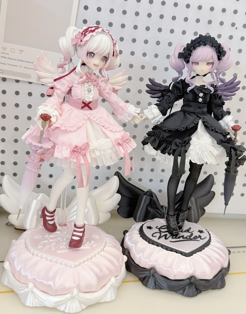 「受注」꒰天使の翼꒱「1/4・1/6・1/8ドール用スタンド」