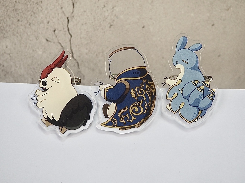 ぽっけ覗き込みアクリルバッジ