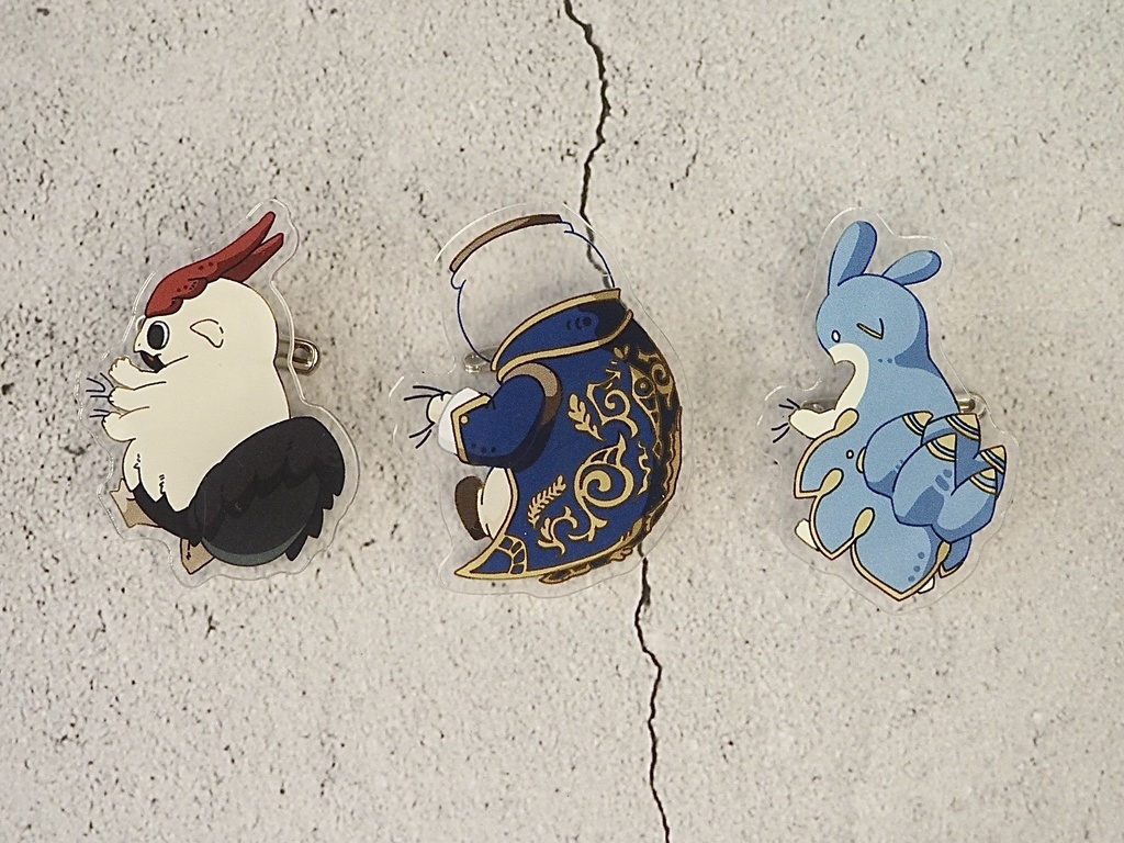 ぽっけ覗き込みアクリルバッジ