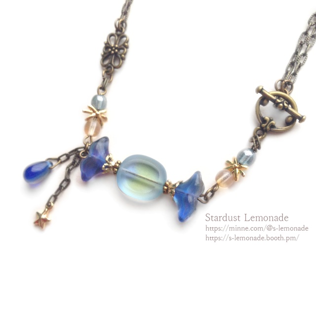 【全3色】燐光キャンディ ウランガラスのネックレス