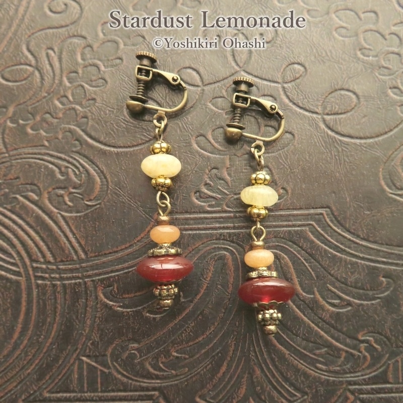 天然石のエスニックイヤリング