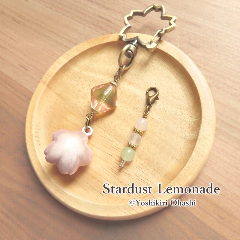 さくら水琴鈴のバッグチャーム