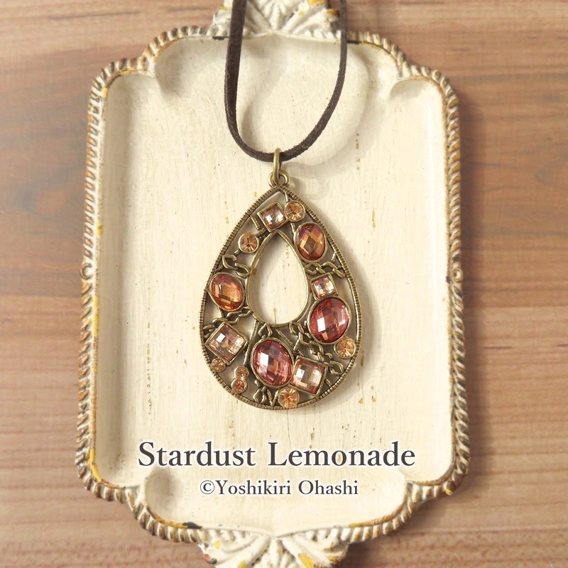秋色ビジュードロップ ペンダント