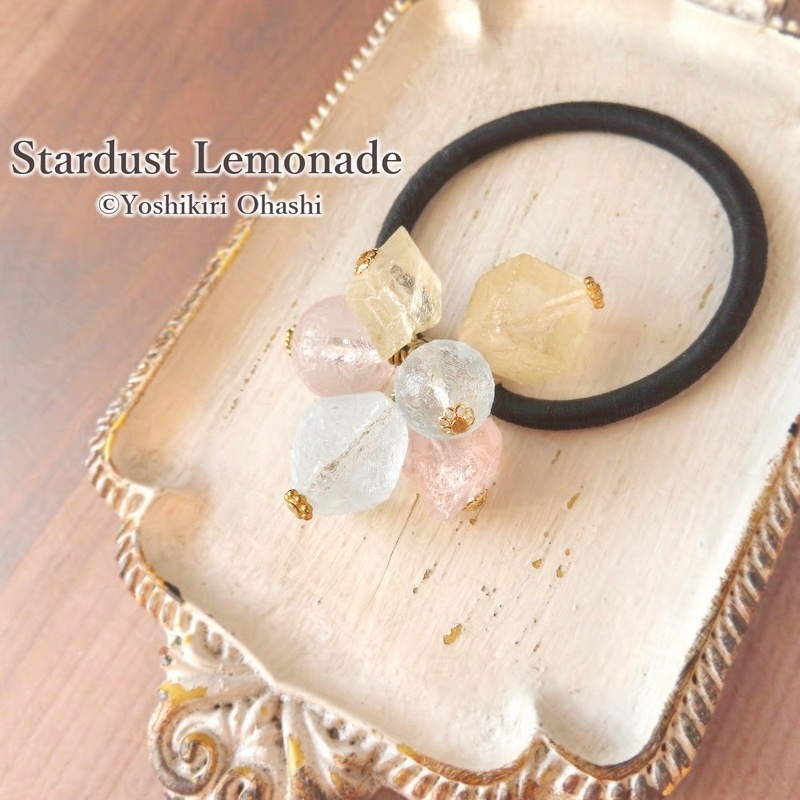 琥珀糖の髪飾り