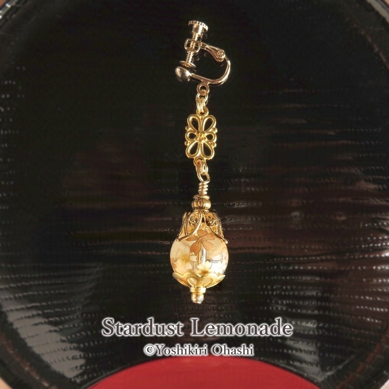 桜灯籠の耳飾り 片耳用