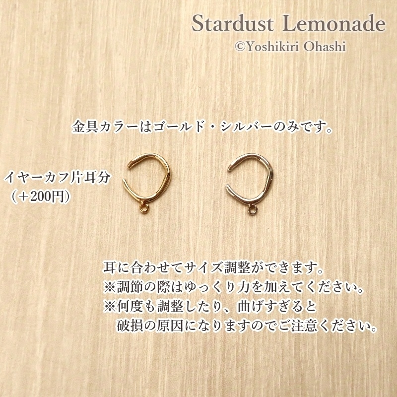 炎の鳥の片耳イヤリング