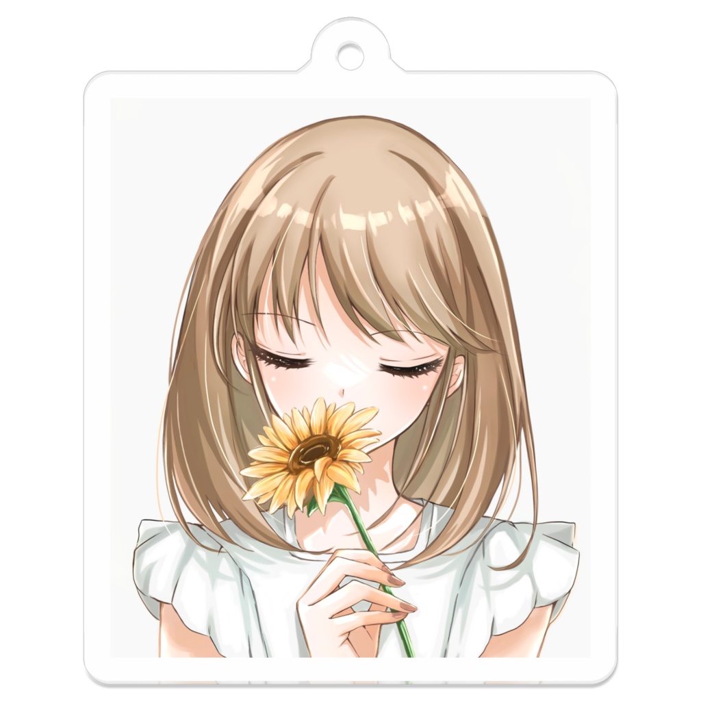 ひまわりと女の子