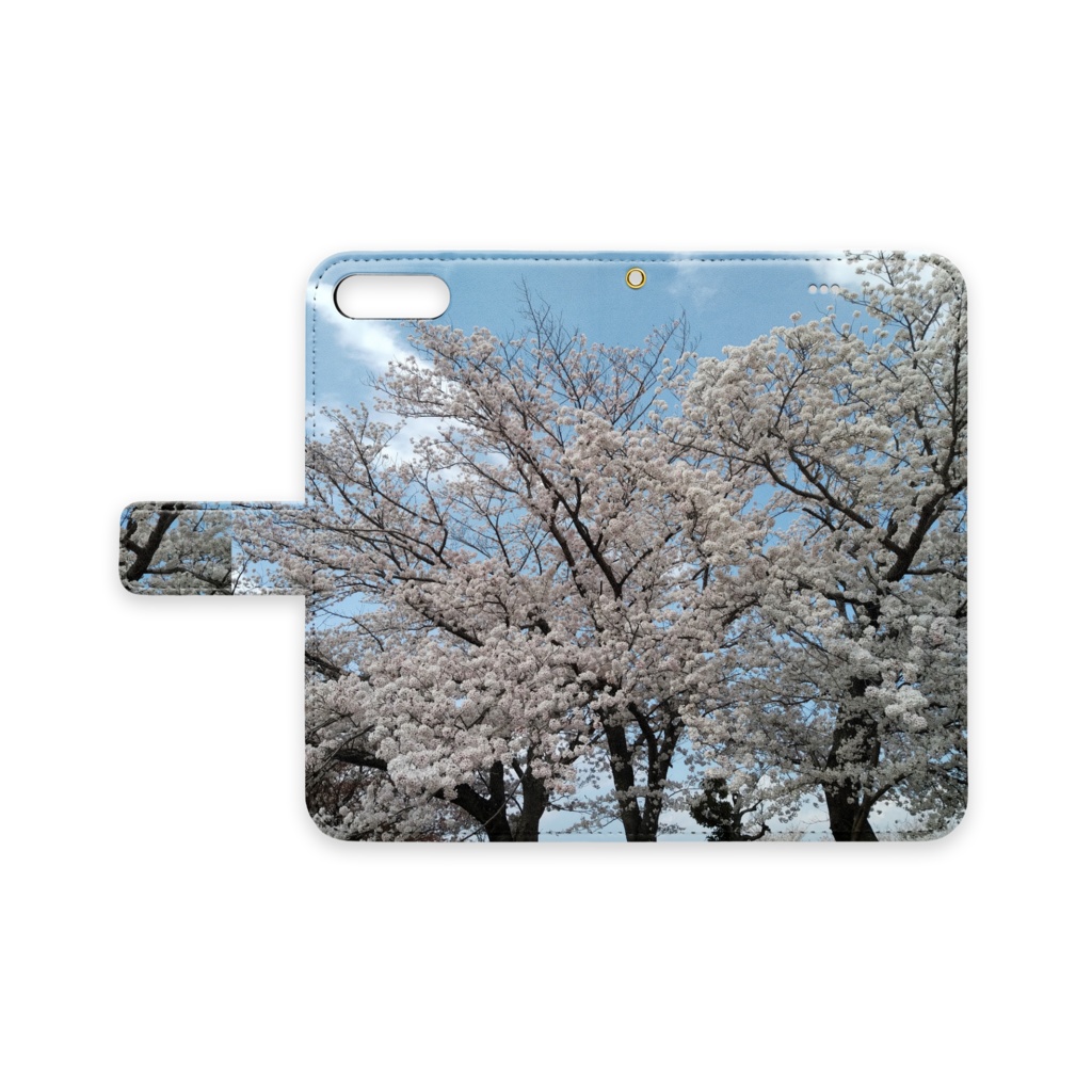 手帳型iPhoneケース 桜