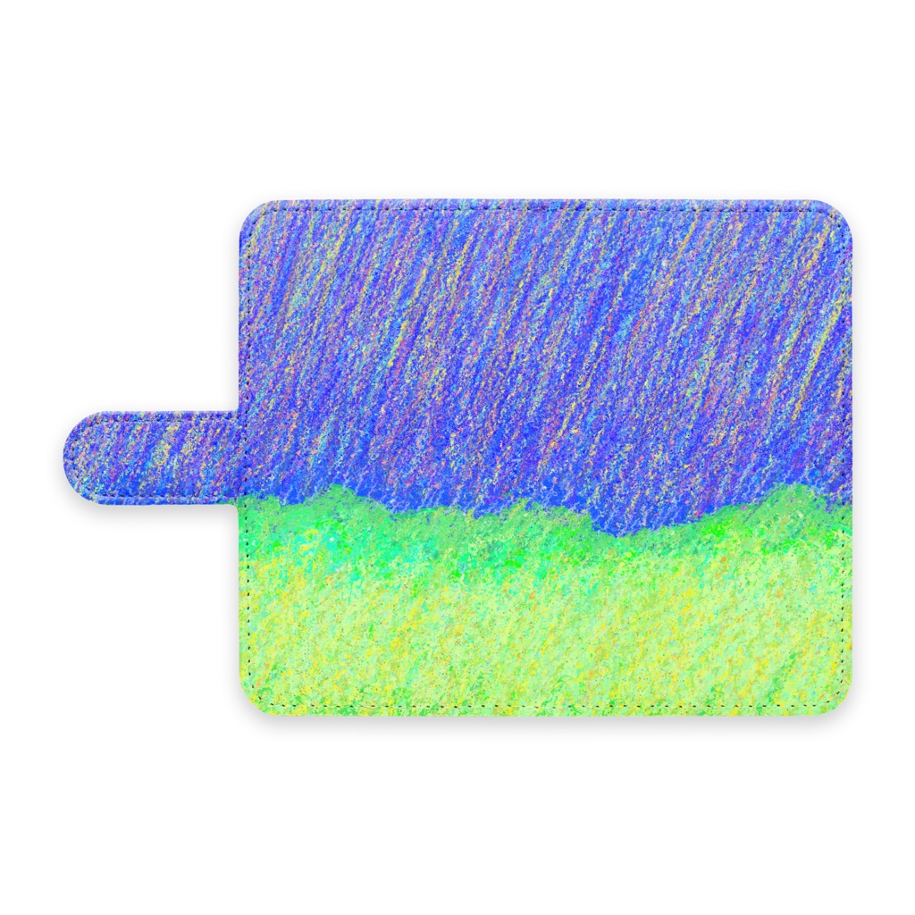 手帳型Androidケース　空と砂浜