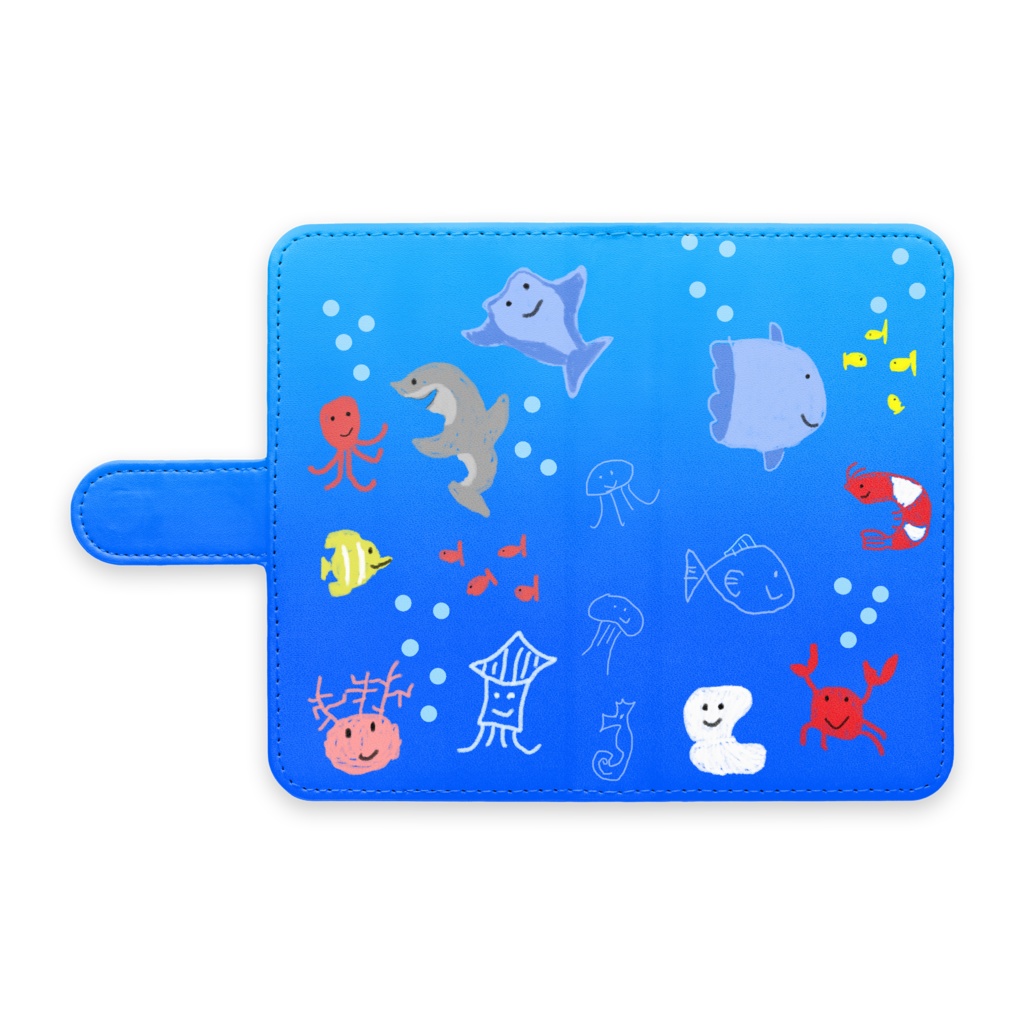 手帳型Androidケース　海のともだち