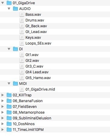 BLACK ALBUM 3 ステムデータ(ギターDI波形、デモ用MIDIデータ付き)