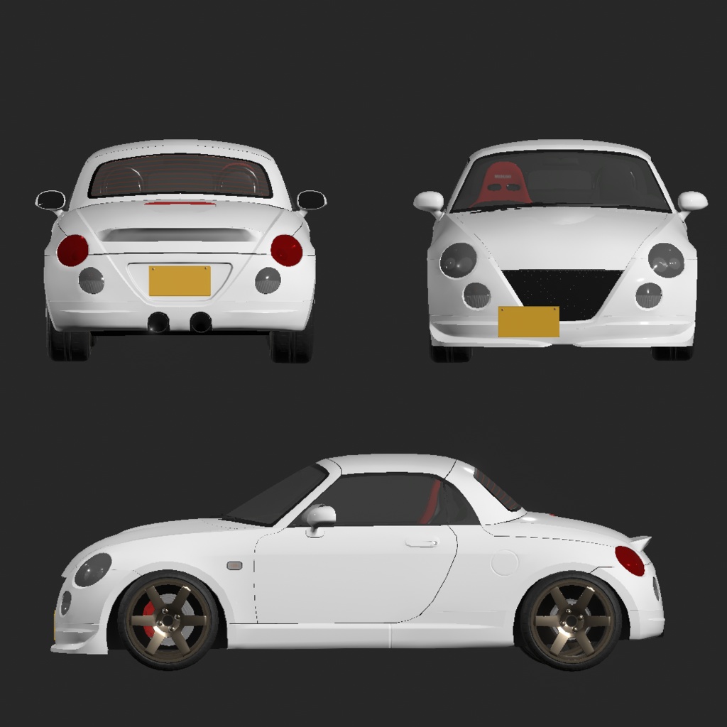 VRChat想定 3Dカーモデル「KO-PAN」