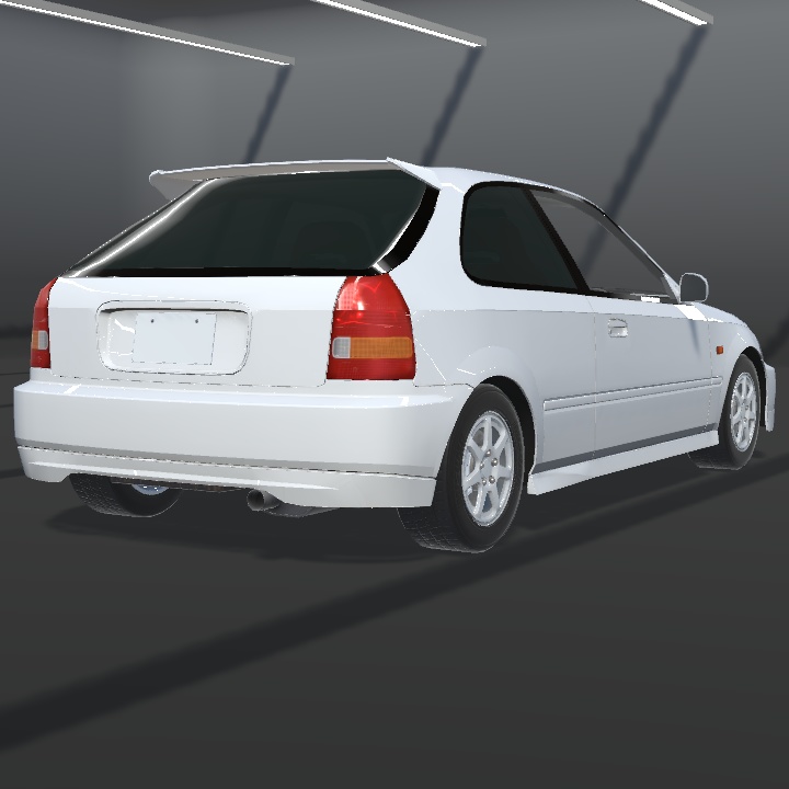 【VRChat想定】3Dカーモデル「CIV_KE9」【CVS2対応】