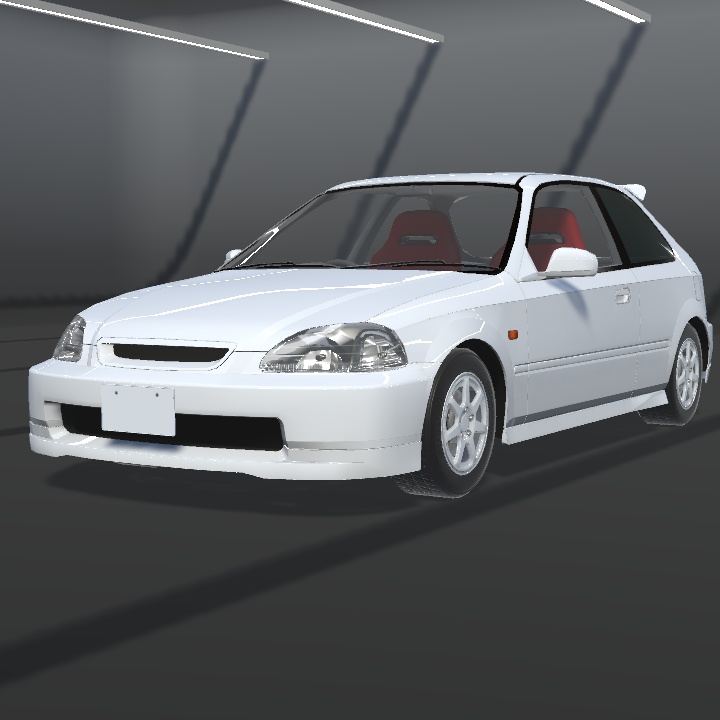 【VRChat想定】3Dカーモデル「CIV_KE9」【CVS2対応】