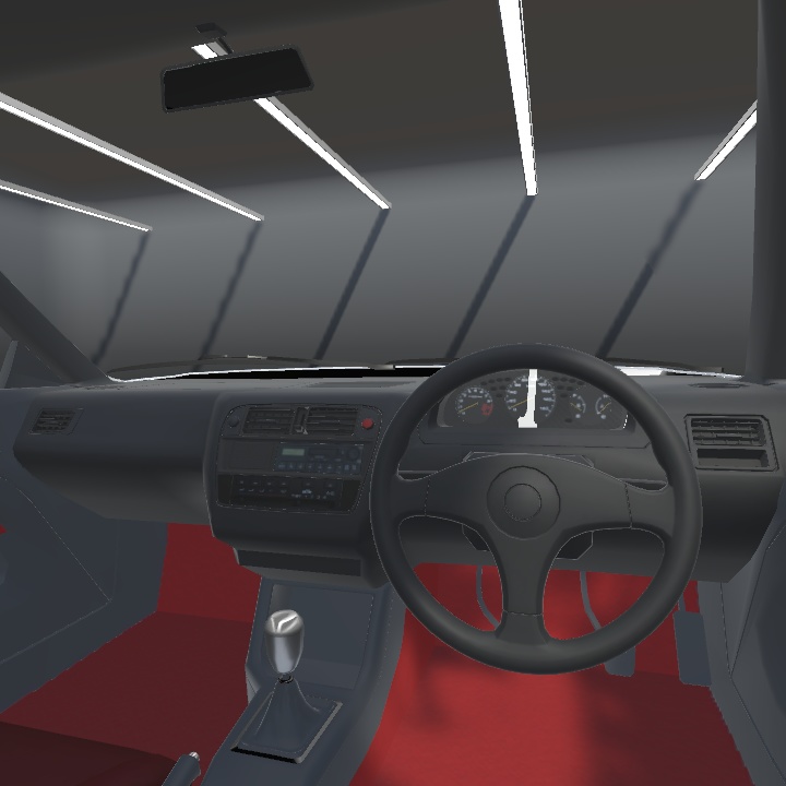 【VRChat想定】3Dカーモデル「CIV_KE9」【CVS2対応】