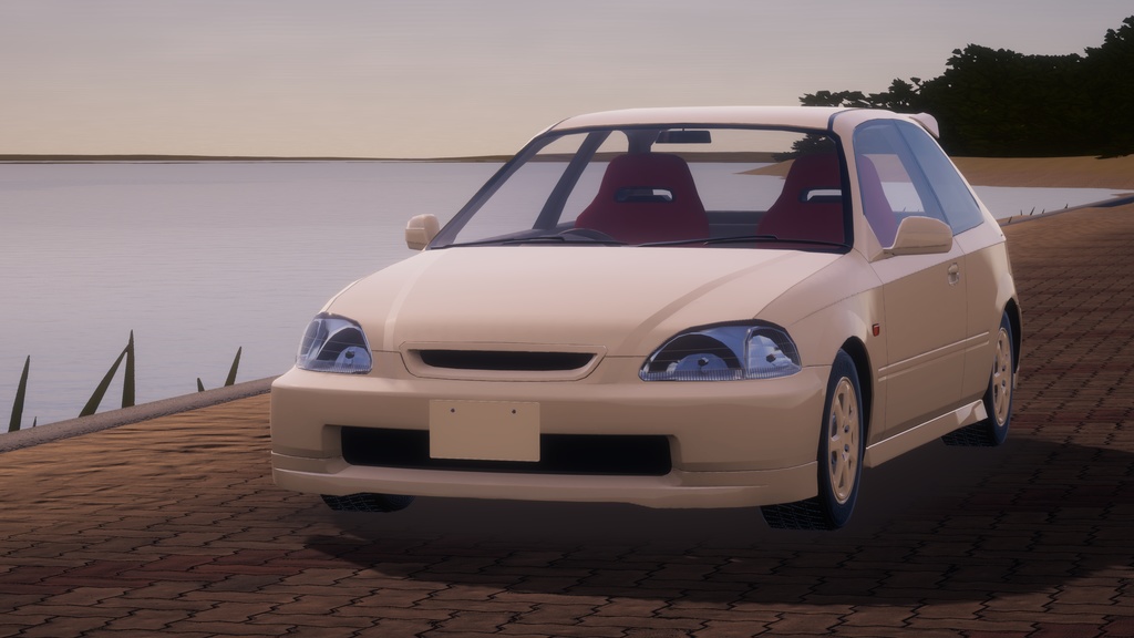 【VRChat想定】3Dカーモデル「CIV_KE9」【CVS2対応】