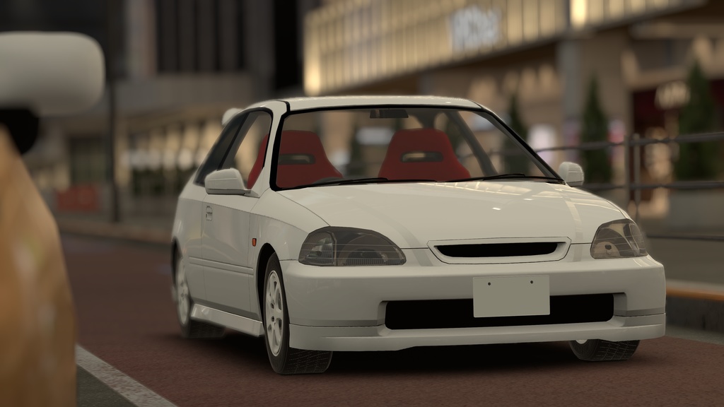 【VRChat想定】3Dカーモデル「CIV_KE9」【CVS2対応】